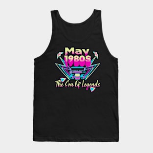 Birthday Boombox 1980s 80s Era Born Retro 1980 Tank Top